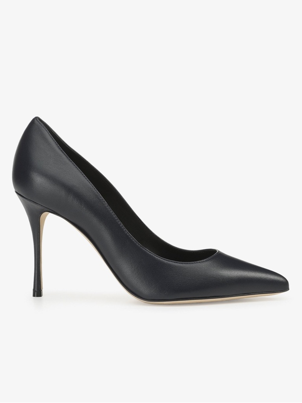 Sergio Rossi Godiva Heels Black Pointed Leather Stiletto Pump size 39
